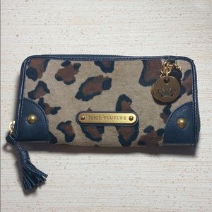 Juicy Couture Leopard Print Velour Charm Wallet